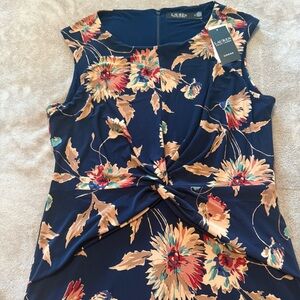 Lauren Ralph Lauren Floral Midi Dress - Navy and Multicolor